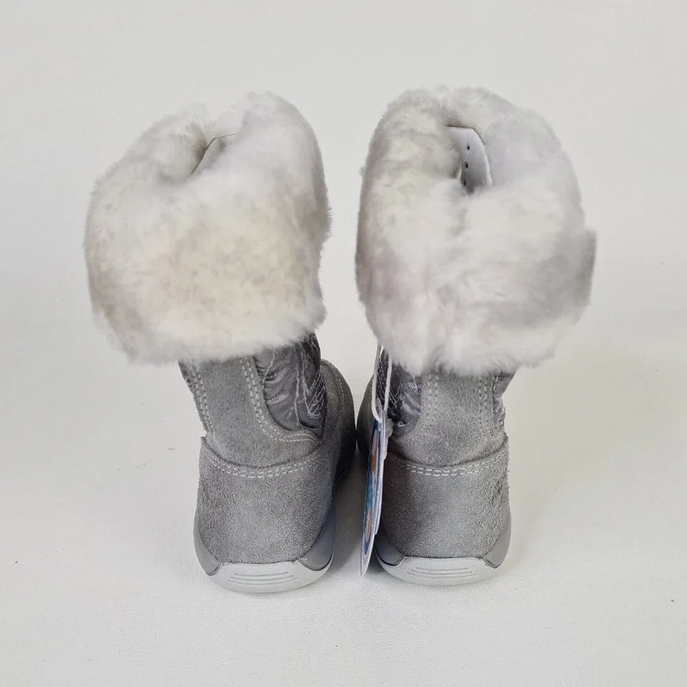 Timberland TODDLERS Boots Winter Holly Berry Tall Fur Leather Grey - Picture 7 of 12